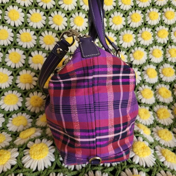 Coach Poppy Tartan Bag + Wristlet - Picture 4 of 15